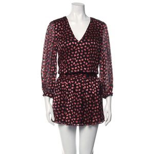 Alice + Olivia Heart Print Mini Dress